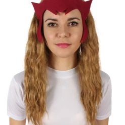 HPO Adult Women's Superhero Witch Wanda Golden Blonde Wig