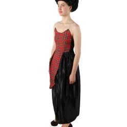 HPO Adult Women’s Christmas Movie Red Black Tartan Checked Couture Costume Men's 11 HPO Adult Women’s Christmas Movie Red Black Tartan Checked Couture Costume Men's