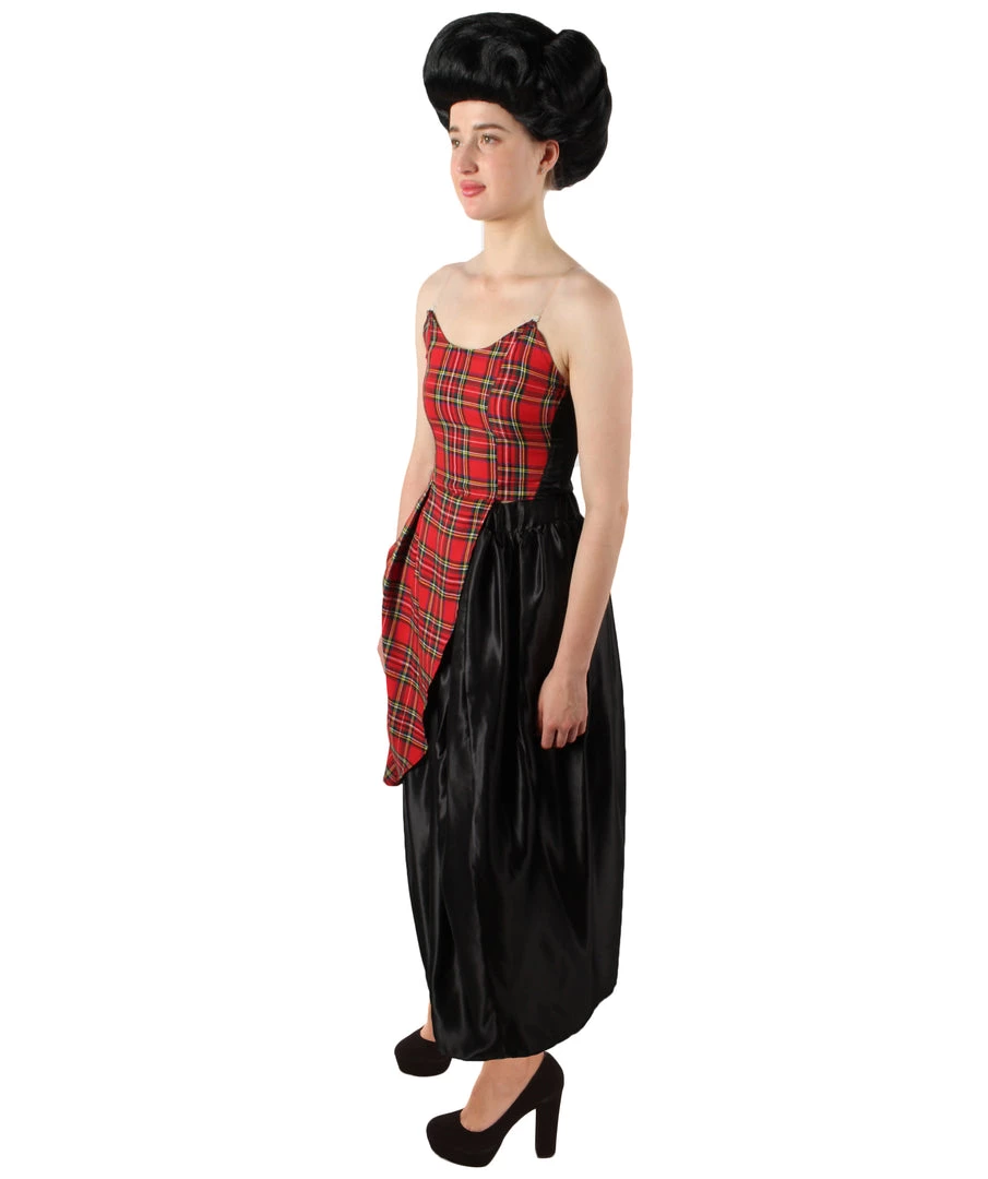 HPO Adult Women’s Christmas Movie Red Black Tartan Checked Couture Costume Men's 3 HPO Adult Women’s Christmas Movie Red Black Tartan Checked Couture Costume Men's