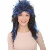 HPO Vampires Black And Blue Women's Wig | Dreadlock Horror Ghost Wig | Premium Breathable Capless Cap