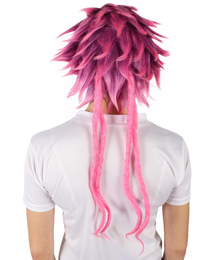 HPO Adult Women's Vi Arcane Game Animated Series Pink Spiked Pixie Cosplay Wig 5 HPO Adult Women's Vi Arcane Game Animated Series Pink Spiked Pixie Cosplay Wig
