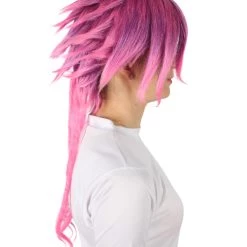 HPO Adult Women's Vi Arcane Game Animated Series Pink Spiked Pixie Cosplay Wig 14 HPO Adult Women's Vi Arcane Game Animated Series Pink Spiked Pixie Cosplay Wig