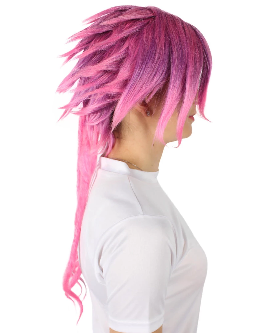 HPO Adult Women's Vi Arcane Game Animated Series Pink Spiked Pixie Cosplay Wig 6 HPO Adult Women's Vi Arcane Game Animated Series Pink Spiked Pixie Cosplay Wig
