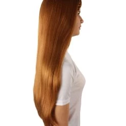 HPO Adult Women's Video Game Pointy Ears Princess Brown Wig With Woven Braids