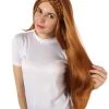 HPO Adult Women's Video Game Pointy Ears Princess Brown Wig With Woven Braids