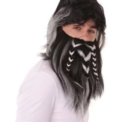 HPO Movie Mens Wig | Black Braided Bread Wig | Premium Breathable Capless Cap