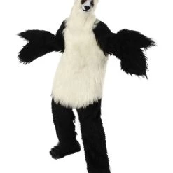 HPO White And Black Panda Costume With Wig & Mask - Long Breathable Synthetic Fibers Bundle 14 HPO White And Black Panda Costume With Wig & Mask - Long Breathable Synthetic Fibers Bundle