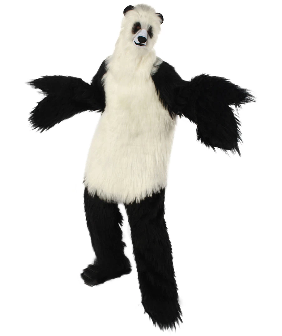 HPO White And Black Panda Costume With Wig & Mask - Long Breathable Synthetic Fibers Bundle 7 HPO White And Black Panda Costume With Wig & Mask - Long Breathable Synthetic Fibers Bundle