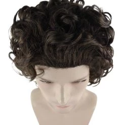 HPO Movie Mens Wig | Black Curly Cosplay Wig | Premium Breathable Capless Cap Men's 15 HPO Movie Mens Wig | Black Curly Cosplay Wig | Premium Breathable Capless Cap Men's