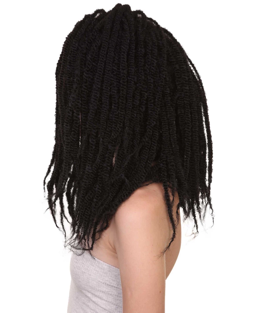 HPO Long Black Dreadlock Women's Wig | Human Hair Dreadlock Wig | Premium Breathable Capless Cap 3 HPO Long Black Dreadlock Women's Wig | Human Hair Dreadlock Wig | Premium Breathable Capless Cap