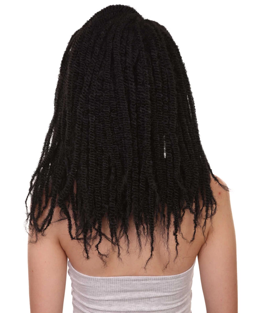 HPO Long Black Dreadlock Women's Wig | Human Hair Dreadlock Wig | Premium Breathable Capless Cap 4 HPO Long Black Dreadlock Women's Wig | Human Hair Dreadlock Wig | Premium Breathable Capless Cap