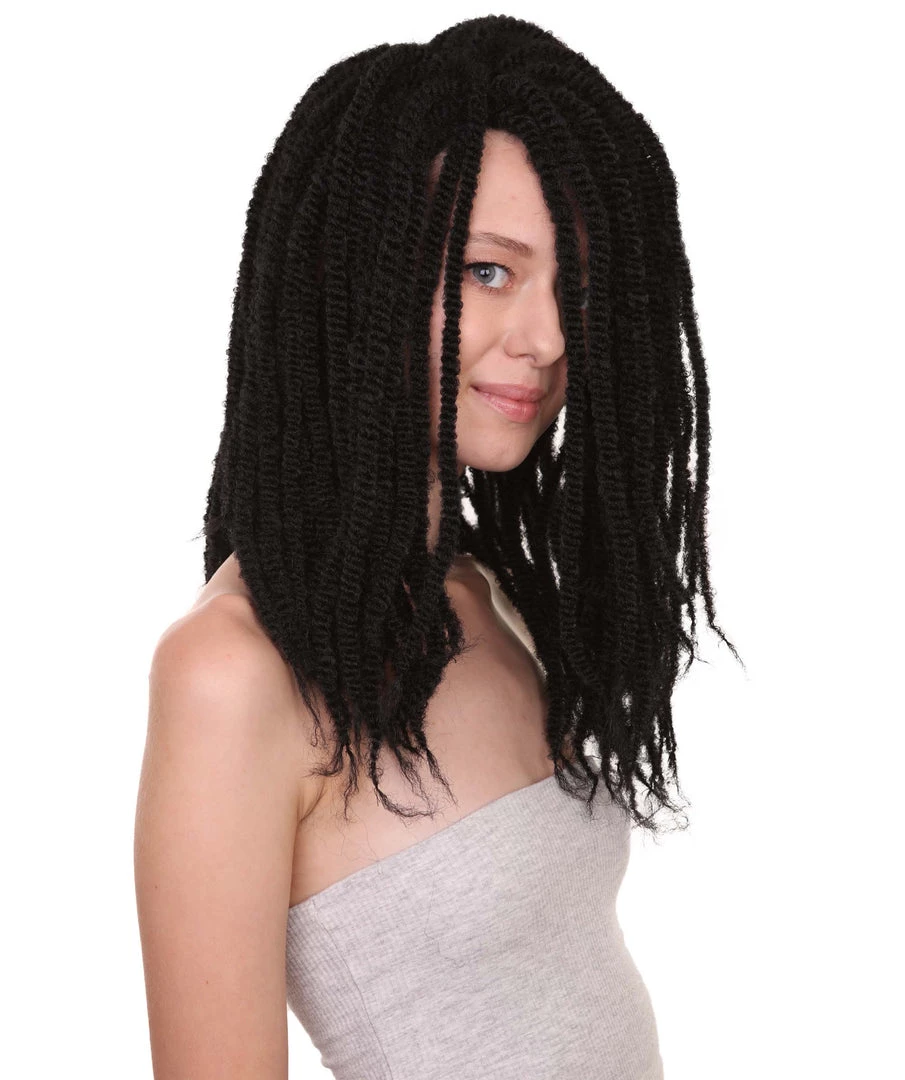 HPO Long Black Dreadlock Women's Wig | Human Hair Dreadlock Wig | Premium Breathable Capless Cap 6 HPO Long Black Dreadlock Women's Wig | Human Hair Dreadlock Wig | Premium Breathable Capless Cap