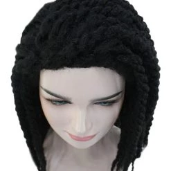 HPO Long Black Dreadlock Women's Wig | Human Hair Dreadlock Wig | Premium Breathable Capless Cap 15 HPO Long Black Dreadlock Women's Wig | Human Hair Dreadlock Wig | Premium Breathable Capless Cap