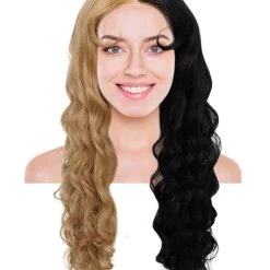 Women's Two Tone Lace Front Curls With Heart Curled Bangs | Nunique