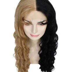Women's Two Tone Lace Front Curls With Heart Curled Bangs | Nunique