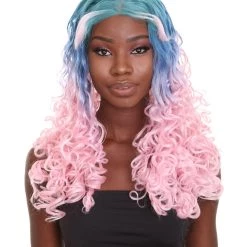Women's Two Tone Lace Front Curls With Heart Curled Bangs | Nunique