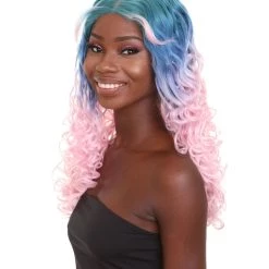Women's Two Tone Lace Front Curls With Heart Curled Bangs | Nunique