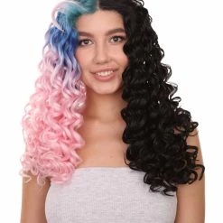 Women's Two Tone Lace Front Curls With Heart Curled Bangs | Nunique