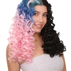 Women's Two Tone Lace Front Curls With Heart Curled Bangs | Nunique