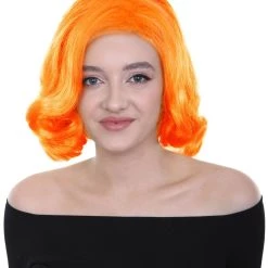 HPO Adult Women's Short Wavy Halloween Modern Wife Wig Multiple Color Options