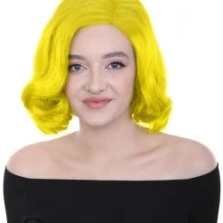 HPO Adult Women's Short Wavy Halloween Modern Wife Wig Multiple Color Options