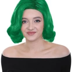 HPO Adult Women's Short Wavy Halloween Modern Wife Wig Multiple Color Options