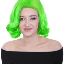 HPO Adult Women's Short Wavy Halloween Modern Wife Wig Multiple Color Options