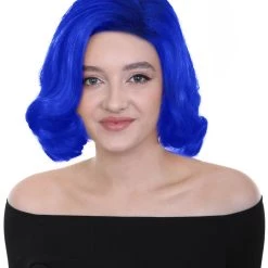 HPO Adult Women's Short Wavy Halloween Modern Wife Wig Multiple Color Options
