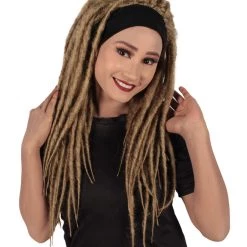 HPO Adult Women's Deluxe Brown Dreadlocks Wig