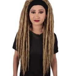 HPO Adult Women's Deluxe Brown Dreadlocks Wig