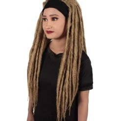 HPO Adult Women's Deluxe Brown Dreadlocks Wig