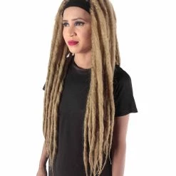 HPO Adult Women's Deluxe Brown Dreadlocks Wig
