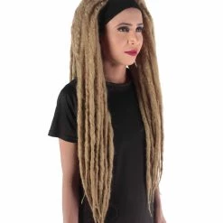 HPO Adult Women's Deluxe Brown Dreadlocks Wig