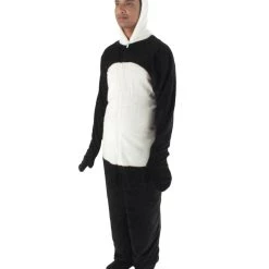 HPO Adult Men's Black And White Straight Long Jumpsuit Panda Costume Bundle 11 HPO Adult Men's Black And White Straight Long Jumpsuit Panda Costume Bundle