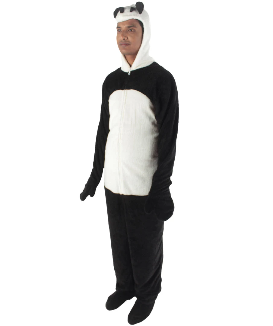 HPO Adult Men's Black And White Straight Long Jumpsuit Panda Costume Bundle 3 HPO Adult Men's Black And White Straight Long Jumpsuit Panda Costume Bundle