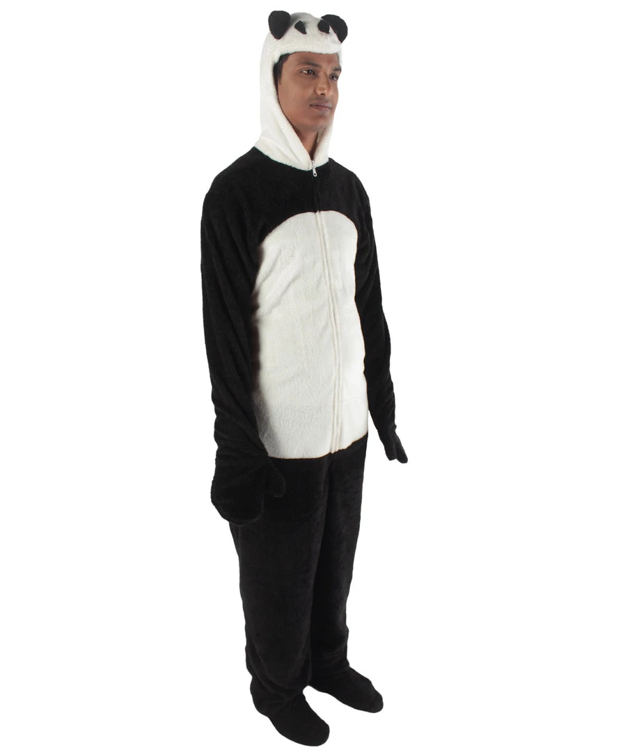 HPO Adult Men's Black And White Straight Long Jumpsuit Panda Costume Bundle 7 HPO Adult Men's Black And White Straight Long Jumpsuit Panda Costume Bundle