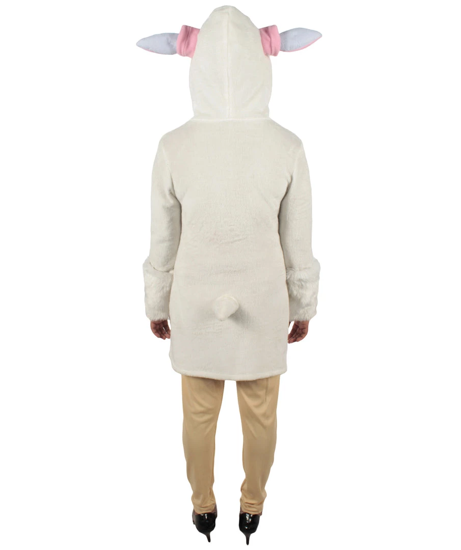 HPO Adult Women's White And Pink Dress Sheep Costume Bundle 5 HPO Adult Women's White And Pink Dress Sheep Costume Bundle