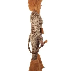 HPO Adult Women's Brown Jumpsuit Lion Costume Bundle