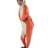 HPO Adult Women's Orange And White Jumpsuit Squirrel Costume Bundle
