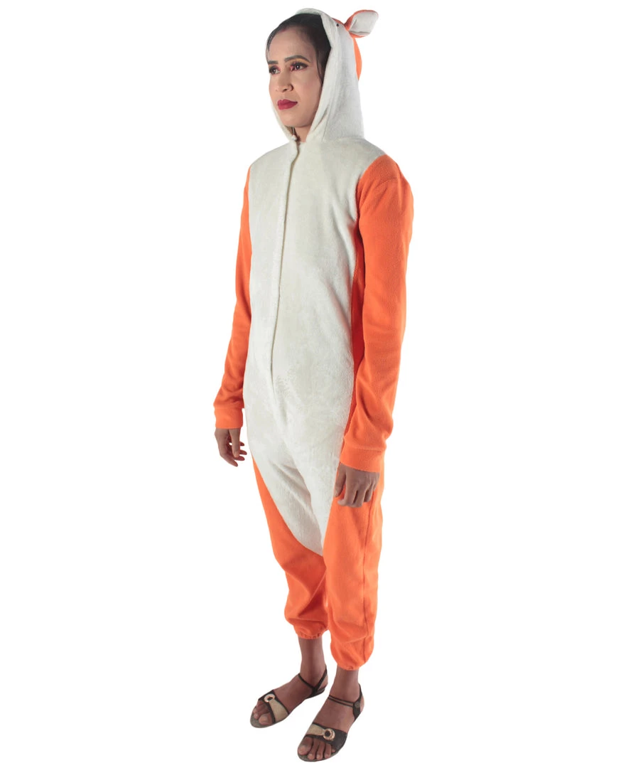 HPO Adult Women's Orange And White Jumpsuit Squirrel Costume Bundle 3 HPO Adult Women's Orange And White Jumpsuit Squirrel Costume Bundle