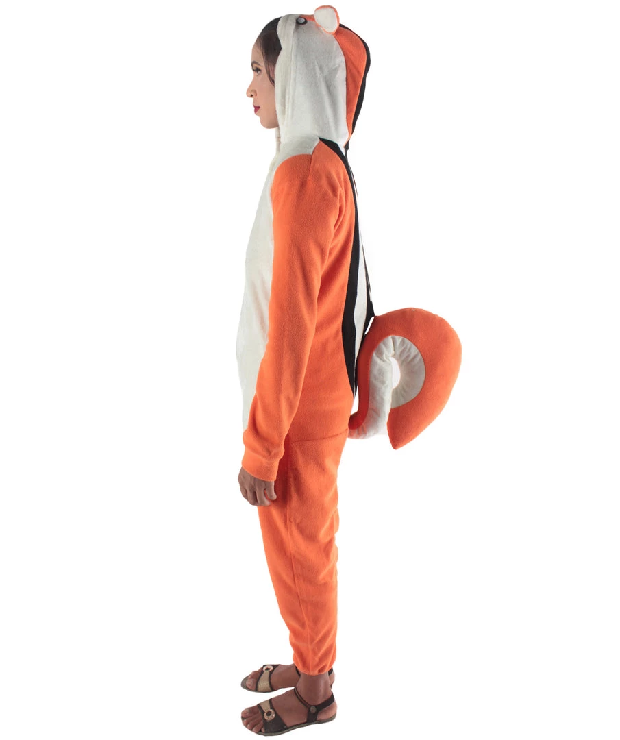 HPO Adult Women's Orange And White Jumpsuit Squirrel Costume Bundle 4 HPO Adult Women's Orange And White Jumpsuit Squirrel Costume Bundle
