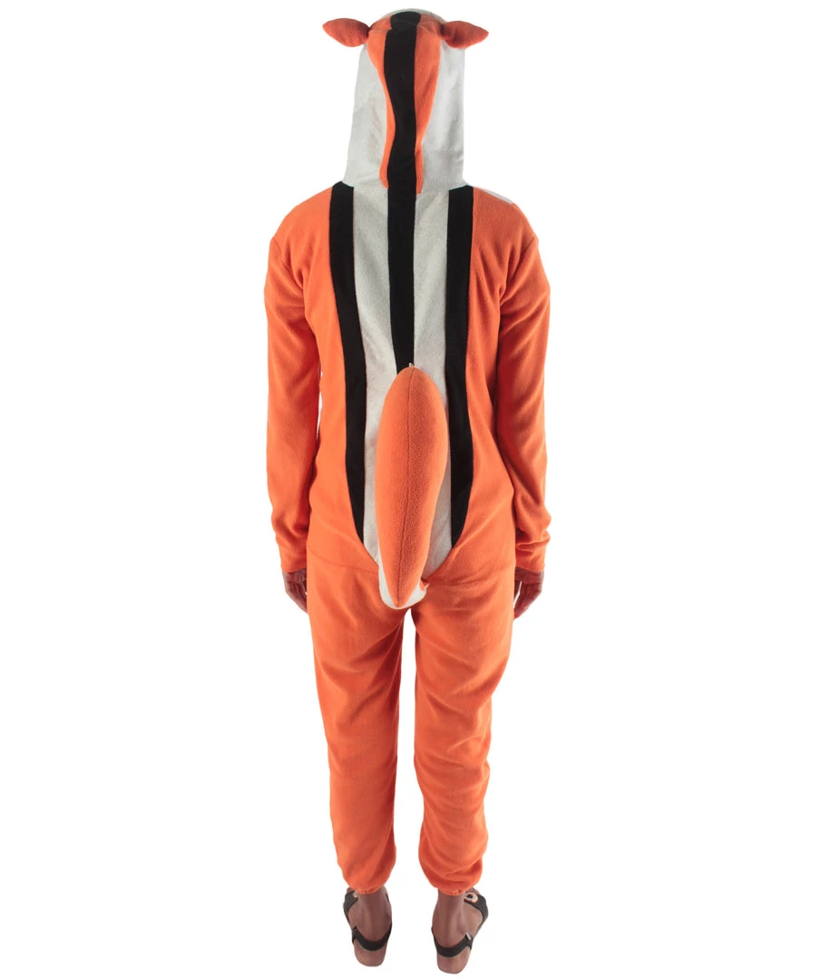 HPO Adult Women's Orange And White Jumpsuit Squirrel Costume Bundle 5 HPO Adult Women's Orange And White Jumpsuit Squirrel Costume Bundle