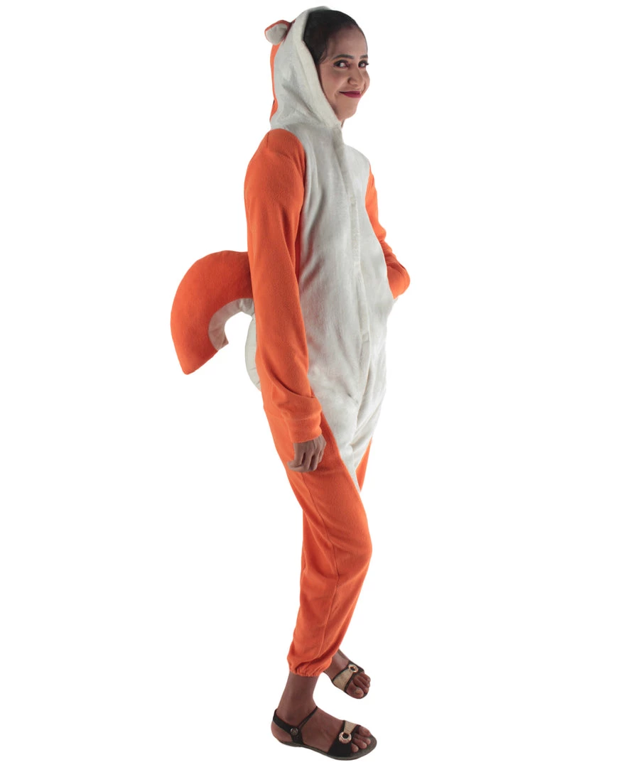 HPO Adult Women's Orange And White Jumpsuit Squirrel Costume Bundle 8 HPO Adult Women's Orange And White Jumpsuit Squirrel Costume Bundle