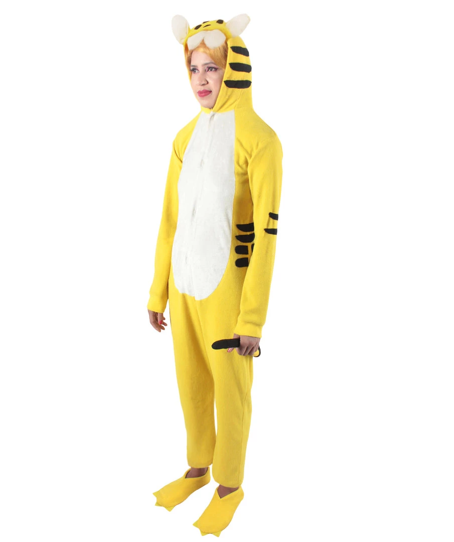 HPO Adult Women's Yellow And White Jumpsuit Tiger Costume Bundle 4 HPO Adult Women's Yellow And White Jumpsuit Tiger Costume Bundle