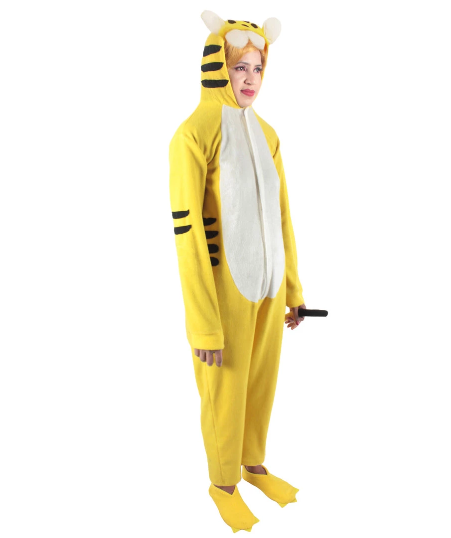 HPO Adult Women's Yellow And White Jumpsuit Tiger Costume Bundle 8 HPO Adult Women's Yellow And White Jumpsuit Tiger Costume Bundle