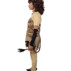 HPO Adult Women's Brows Leopard Costume Bundlen And Black Dres