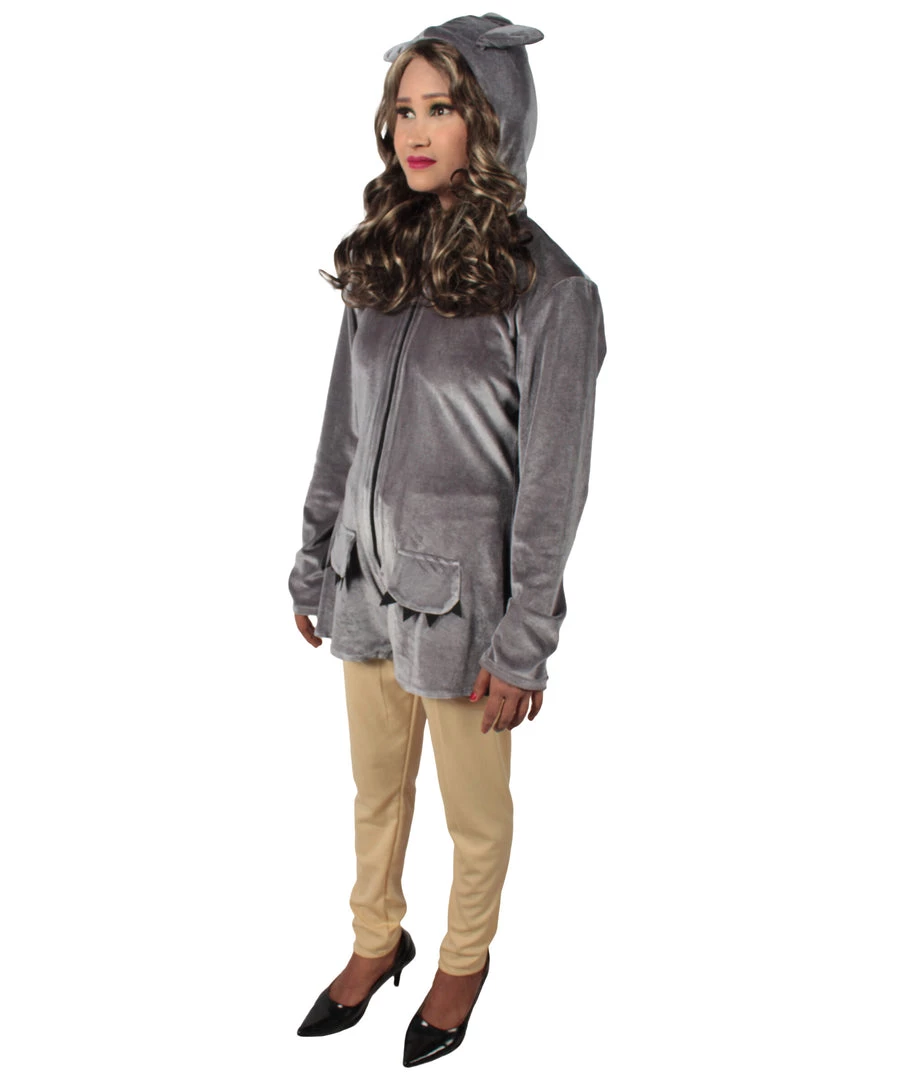 HPO Adult Women's Grey Dress With Shorts Koala Costume Bundle 3 HPO Adult Women's Grey Dress With Shorts Koala Costume Bundle