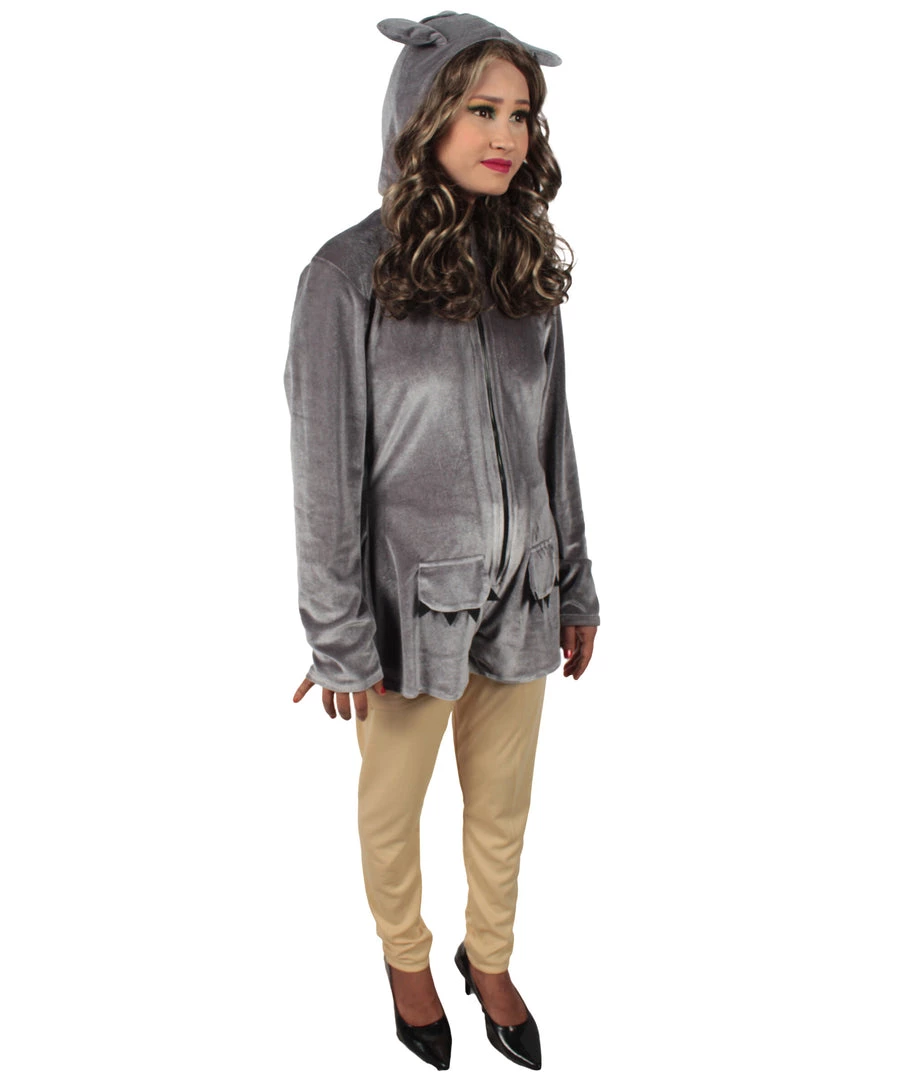 HPO Adult Women's Grey Dress With Shorts Koala Costume Bundle 7 HPO Adult Women's Grey Dress With Shorts Koala Costume Bundle