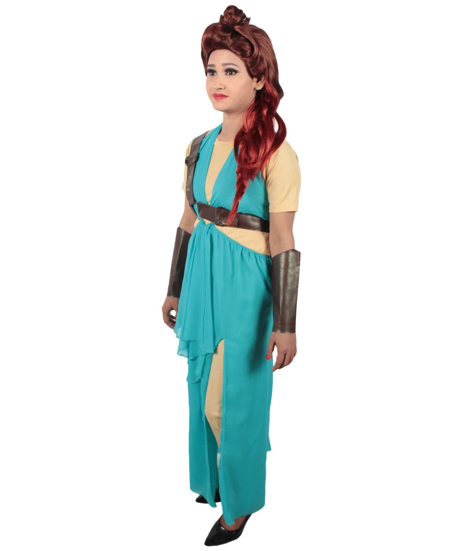 HPO Adult Women's Blue Medieval Warrior Costume Bundle, Multiple Size Options 3 HPO Adult Women's Blue Medieval Warrior Costume Bundle, Multiple Size Options