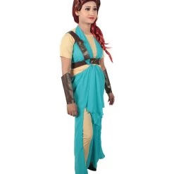 HPO Adult Women's Blue Medieval Warrior Costume Bundle, Multiple Size Options 54 HPO Adult Women's Blue Medieval Warrior Costume Bundle, Multiple Size Options